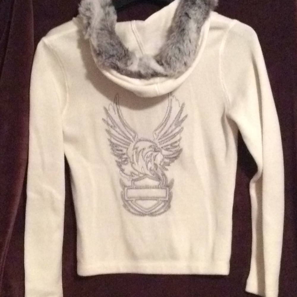 Harley Davidson sweater zip up Sz S